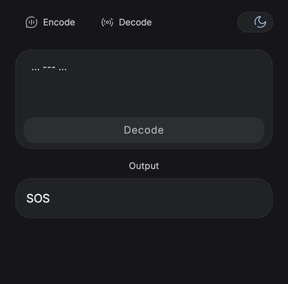 Descode Morse Code in Dark Mode