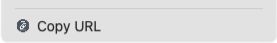 Right-click context menu with the "Copy URL" option