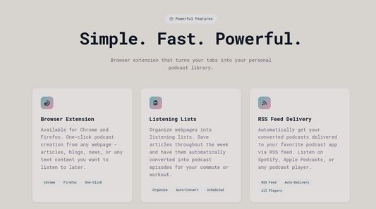 Simple. Fast. Powerful.