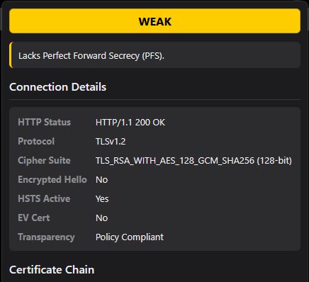 Connection Details (Weak) - Desktop
