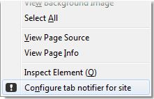 Tab Notifier Context menu